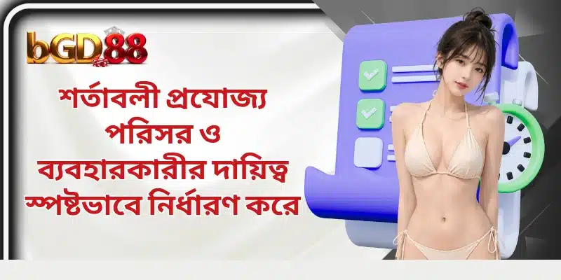 শর্তাবলী প্রযোজ্য পরিসর ও ব্যবহারকারীর দায়িত্ব স্পষ্টভাবে নির্ধারণ করে