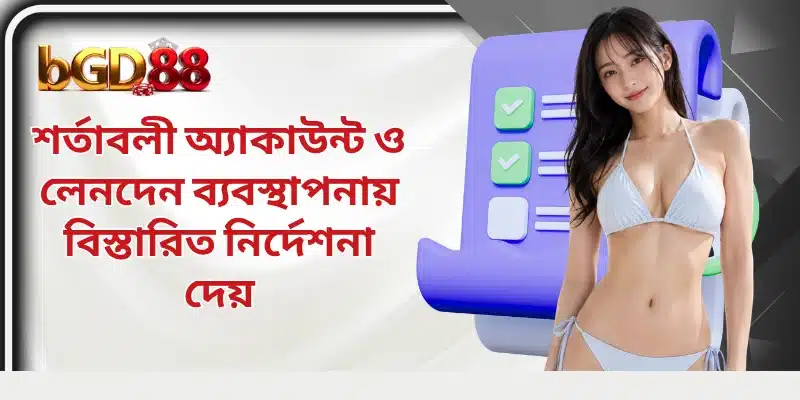শর্তাবলী অ্যাকাউন্ট ও লেনদেন ব্যবস্থাপনায় বিস্তারিত নির্দেশনা দেয়