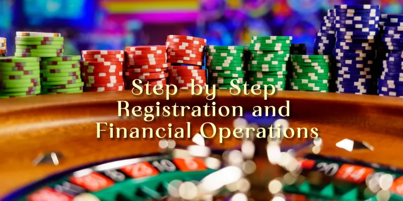 A comprehensive visual guide detailing the step-by-step account registration process and providing instructions on secure financial operations, including deposits and withdrawals.