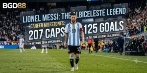 A digital sports graphic on BGD88 analyzing South American football betting markets following Lionel Messi's international retirement.